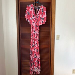 Ava Sky Faux Wrap Dress